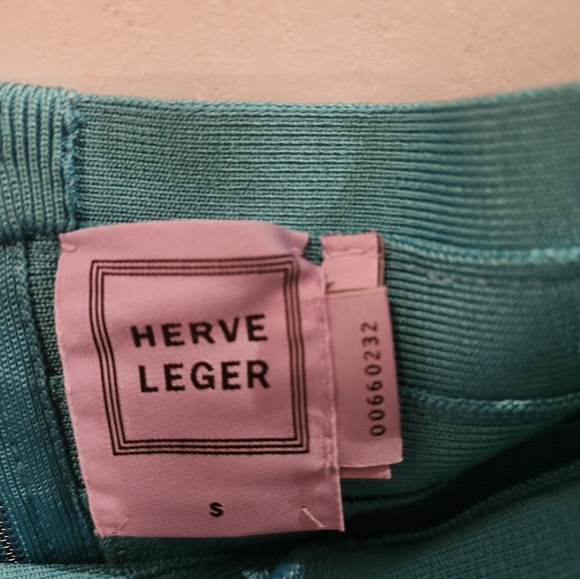 Herve Leger Teal NWT Bandage Dress size S - Picture 5 of 14